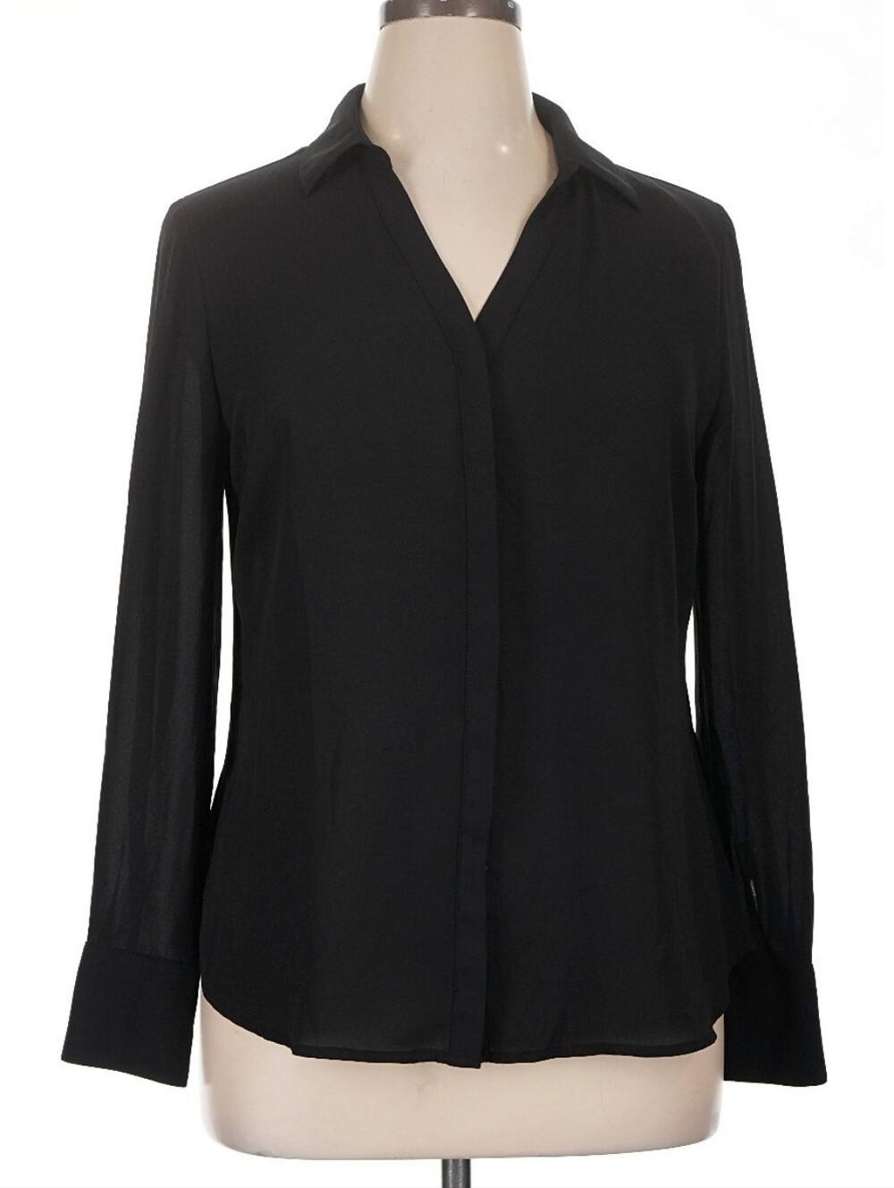 Worthington Black Button-down Top
